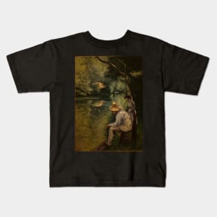 angling 1878 - Gustave Caillebotte Kids T-Shirt